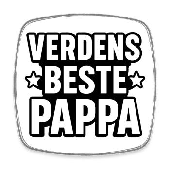 World's Best Dad T-Shirt - Square fridge magnet - white - Front