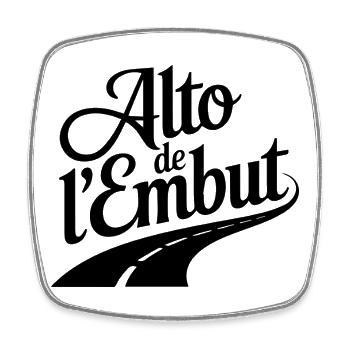 Alto de L'Embut Elegante Kletterkunst - Viereckiger Kühlschrankmagnet - Weiß - Vorne