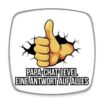 Dad thumbs up with lettering - Square fridge magnet - white - Front