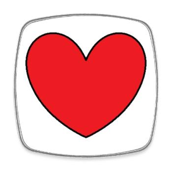 rotes Herz rot Herzen rot Geschenk Valentinstag - Viereckiger Kühlschrankmagnet - Weiß - Vorne