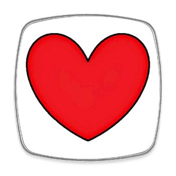 rotes Herz rot Herzen rot Geschenk Valentinstag - Viereckiger Kühlschrankmagnet - Weiß - Vorne