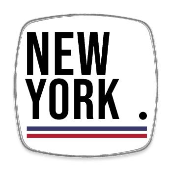 USA – Bold Streetwear Shirt 🇺🇸 - Viereckiger Kühlschrankmagnet - Weiß - Vorne