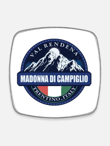 Madonna Di Campiglio , Italy - Square fridge magnet - white