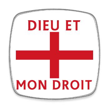 Voix croisée avec drapeau français - Magnet carré - blanc - Devant