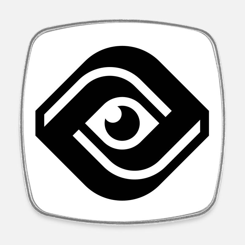 ALL-SEEING EYE - Viereckiger Kühlschrankmagnet - Weiß