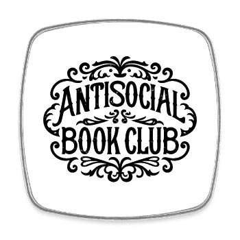 Asozialer Buchclub lustiger introvertierter Bücherwurm - Viereckiger Kühlschrankmagnet - Weiß - Vorne