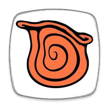 Snail Shell Snail Insect House Spiral Cool - Square fridge magnet - white - Front