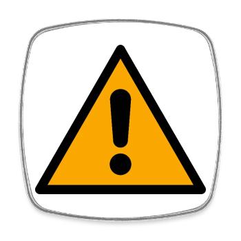 Achtung! | Warnung Symbol Grafik - Viereckiger Kühlschrankmagnet - Weiß - Vorne