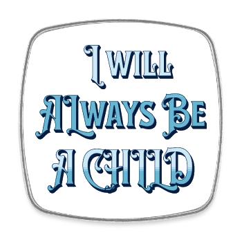 Citations de style gothique - Enfant - Adulte - Magnet carré - blanc - Devant