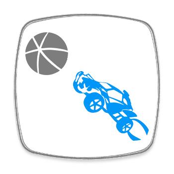 Sport Motorrad Design mit Basketball - Viereckiger Kühlschrankmagnet - Weiß - Vorne