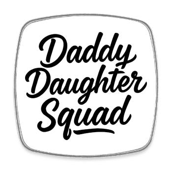 Papa Fille Squad Assorti Père Fille - Magnet carré - blanc - Devant