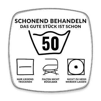 50th Birthday Washing Symbol Funny - Square fridge magnet - white - Front