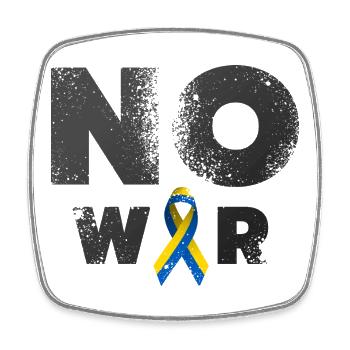 Pas de guerre en Ukraine Design - Magnet carré - blanc - Devant