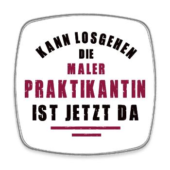 Praktikantin Malerin Praktikum Malerei Maler Frau - Viereckiger Kühlschrankmagnet - Weiß - Vorne