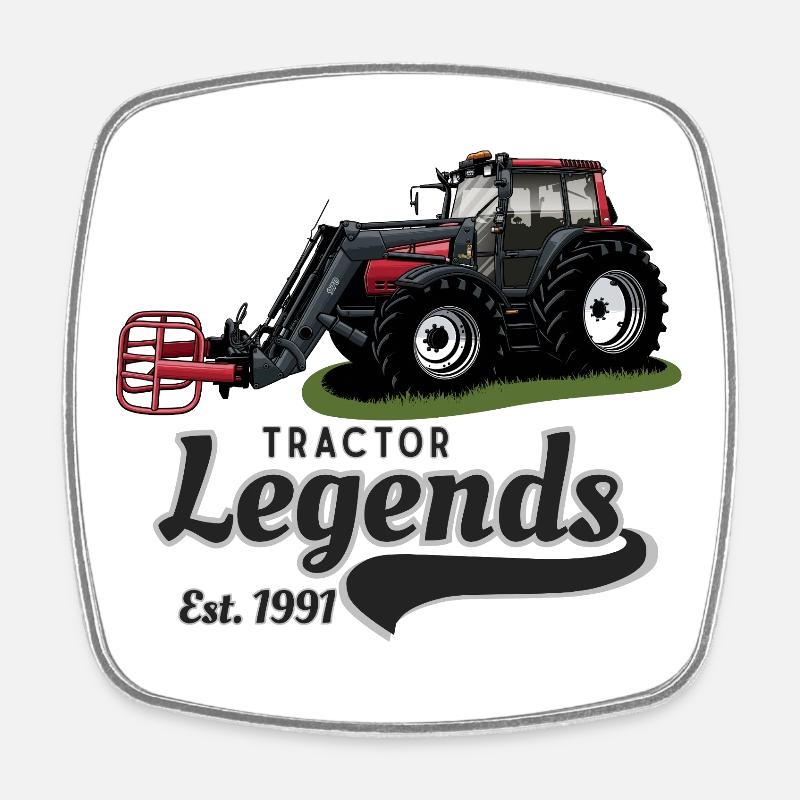 Traktor Legends Vintage Print - Square fridge magnet - white