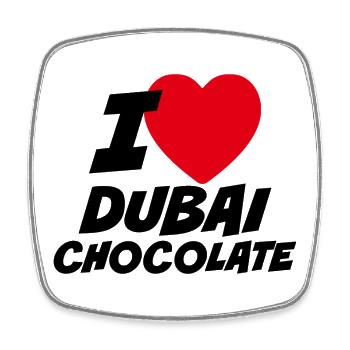 J'adore le chocolat de Dubaï - Magnet carré - blanc - Devant
