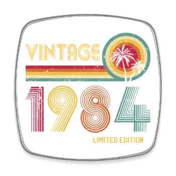Modèle Burst Vintage 1984 - Magnet carré - blanc - Devant