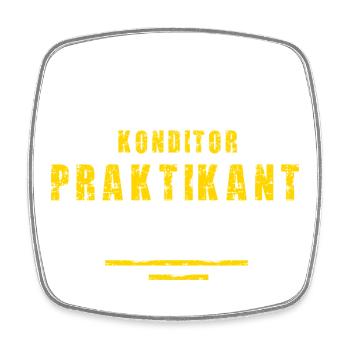 Konditor Praktikant Konditorei Praktikum Bäcker - Viereckiger Kühlschrankmagnet - Weiß - Vorne