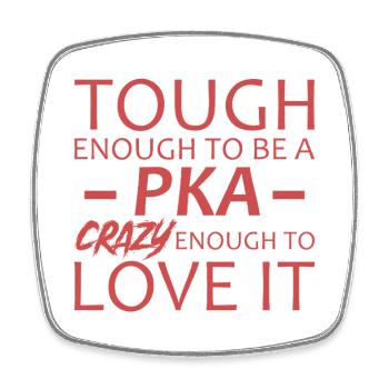PKA Crazy Apotheke - Viereckiger Kühlschrankmagnet - Weiß - Vorne