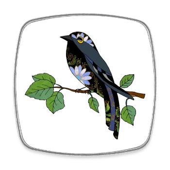 Bunter Vogel - Viereckiger Kühlschrankmagnet - Weiß - Vorne