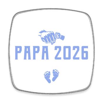 Beförderung zum Papa 2026 loading - Viereckiger Kühlschrankmagnet - Weiß - Vorne