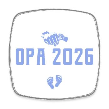 Beförderung zum Opa 2026 loading - Viereckiger Kühlschrankmagnet - Weiß - Vorne