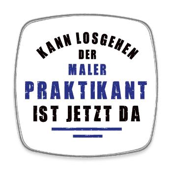 Intern painter internship painting varnisher - Square fridge magnet - white - Front