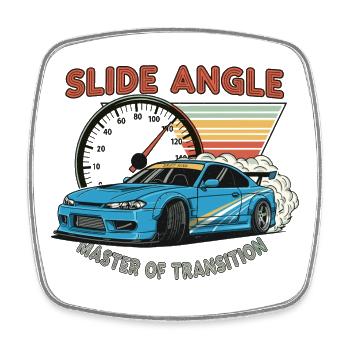Slide Angle: Master of Transition - Viereckiger Kühlschrankmagnet - Weiß - Vorne
