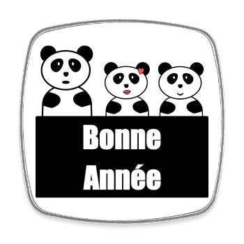 HAPPY NEW YEAR. NEW YEAR'S EVE. NEW YEAR - Square fridge magnet - white - Front