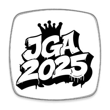 Jga 2025 Bachelor Party Graffiti - Square fridge magnet - white - Front