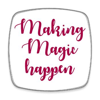 Réaliser la magie Inspiration - Magnet carré - blanc - Devant