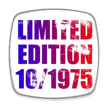 50e anniversaire Edition limitée 10/1975 - Magnet carré - blanc - Devant