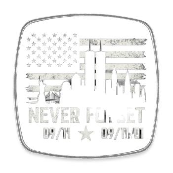 Never Forget 09/11 – New York Skyline with Twin To - Square fridge magnet - white - Front