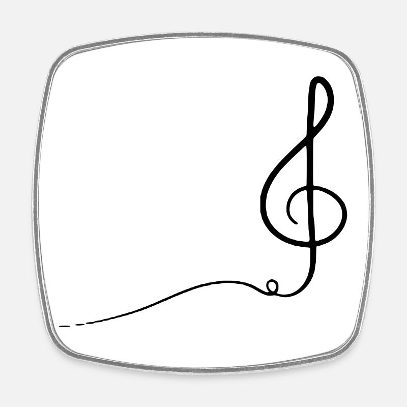 Illustration abstraite de clé de sol musique - Magnet carré - blanc