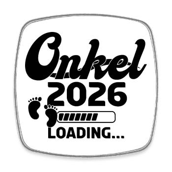 Onkel 2026 Loading - Viereckiger Kühlschrankmagnet - Weiß - Vorne