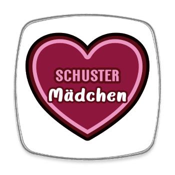 Cobbler, cobbler, girl, child, trainee, trainee - Square fridge magnet - white - Front