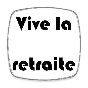 RETIREMENT. RETIREMENT. RETIRED. RETIREMENT. HAPPY RET. - Square fridge magnet - white - Front