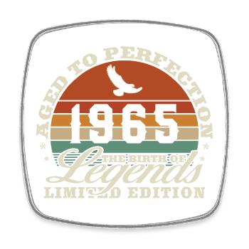 1965 Vintage Rétro Cadeau D'anniversaire - Magnet carré - blanc - Devant