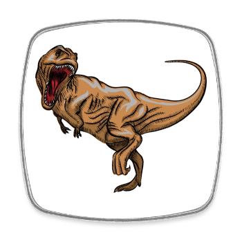 Rex Roaring Vintage Drawing - Square fridge magnet - white - Front