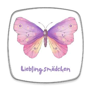 Butterfly – Design de papillon magique - Magnet carré - blanc - Devant