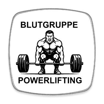Powerlifting Motivation - Square fridge magnet - white - Front