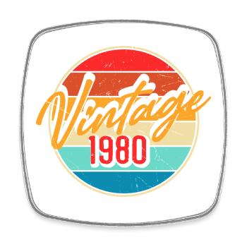 Vintage 1980 Design Rétro Années 80 - Magnet carré - blanc - Devant