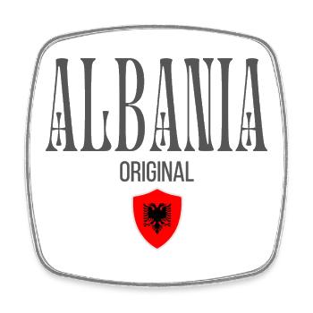Ich liebe Albanien, made in Albania - Viereckiger Kühlschrankmagnet - Weiß - Vorne
