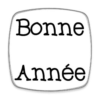 HAPPY NEW YEAR. NEW YEAR'S EVE. BEST WISHES - Square fridge magnet - white - Front