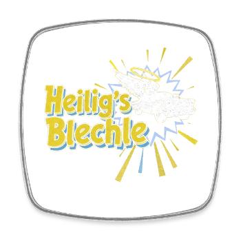 Heiligs Bleche Auto Heiligenschein - Magnet carré - blanc - Devant