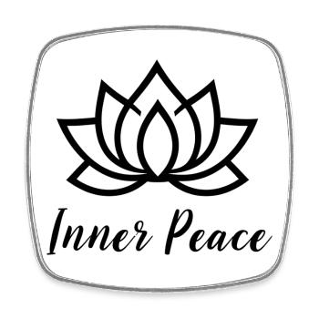 Inner Peace Lotus Yoga T-Shirt - Viereckiger Kühlschrankmagnet - Weiß - Vorne
