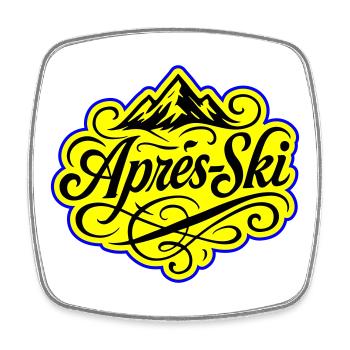Après-ski Mountains Alps - Square fridge magnet - white - Front