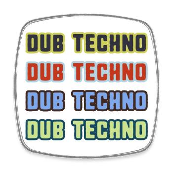 Dub Techno Kaleidoscope - Square fridge magnet - white - Front