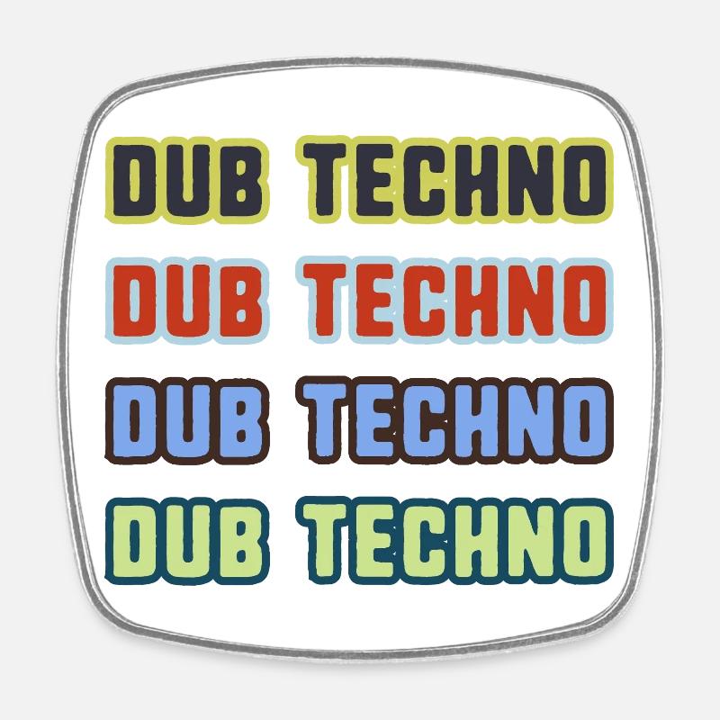 Dub Techno Kaleidoskop - Viereckiger Kühlschrankmagnet - Weiß