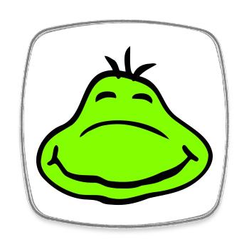 Frog Toad Smiles Funny Comic Happy Cute - Square fridge magnet - white - Front